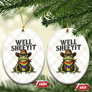 Pride Frog LGBT Rainbow Ceramic Ornament Well Sheeyit Country Western TS14 Print Your Wear