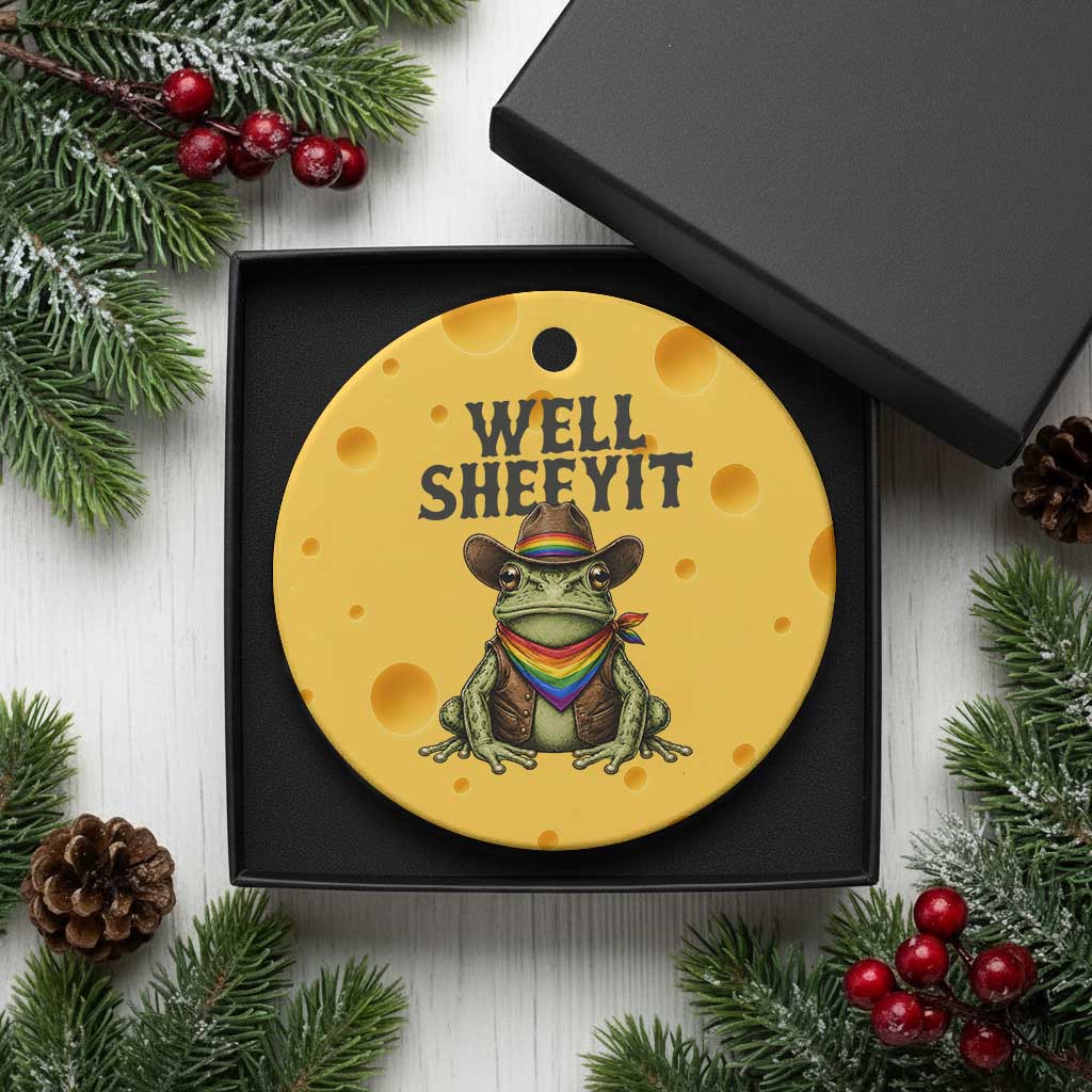 Pride Frog LGBT Rainbow Ceramic Ornament Well Sheeyit Country Western TS14 1pc Yellow Cheese Print Your Wear