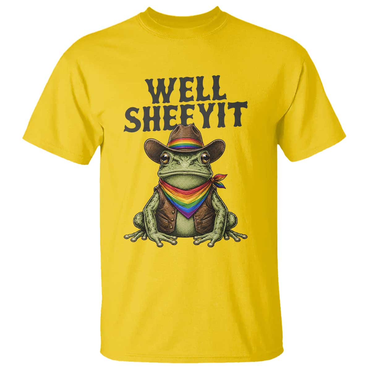 Pride Frog LGBT Rainbow T Shirt Well Sheeyit Country Western TS14 Daisy Print Your Wear