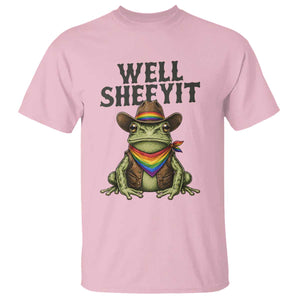Pride Frog LGBT Rainbow T Shirt Well Sheeyit Country Western TS14 Light Pink Print Your Wear
