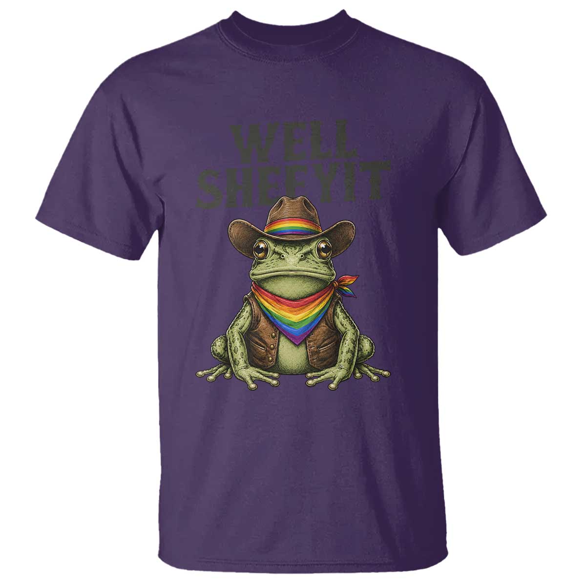 Pride Frog LGBT Rainbow T Shirt Well Sheeyit Country Western TS14 Purple Print Your Wear