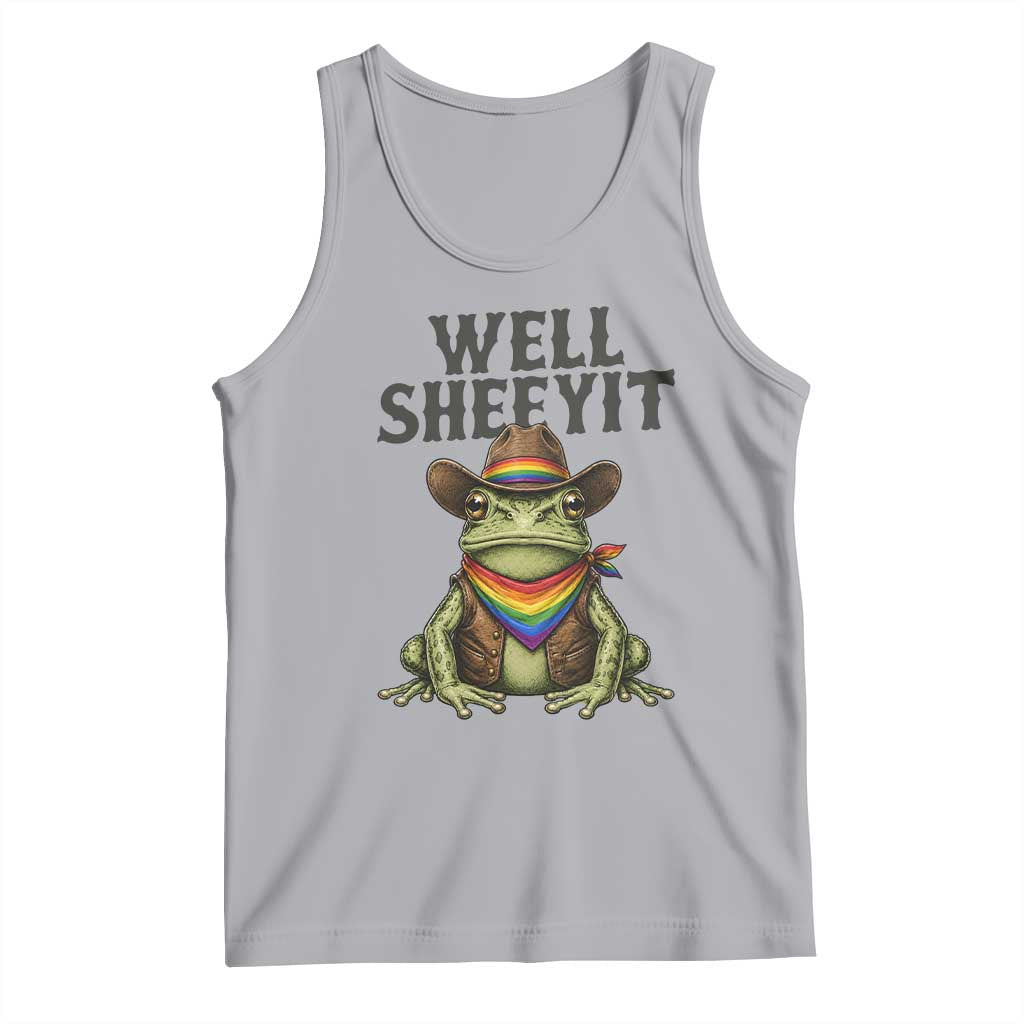 Pride Frog LGBT Rainbow Tank Top Well Sheeyit Country Western TS14 Athletic Heather Print Your Wear