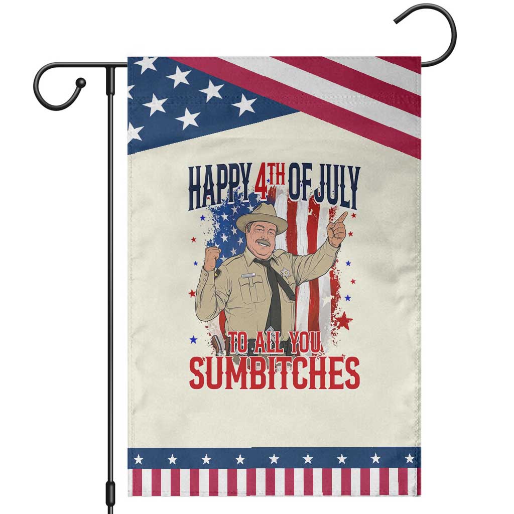 Happy 4th Of July To All You Sumbitches Patriotic Garden Flag Funny USA 250th Anniversary Independence Day TS14 Modern Beige Blue Print Your Wear