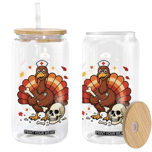 Funny Thanksgiving Nurse Turkey Glass Can Fall RN TS14 Print Your Wear