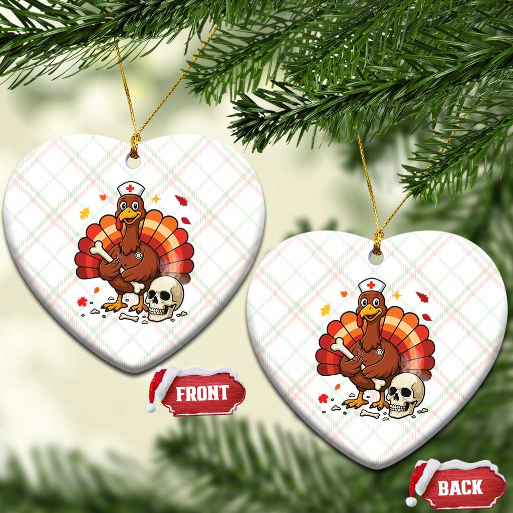 Funny Thanksgiving Nurse Turkey Ceramic Ornament Fall RN TS14 Print Your Wear