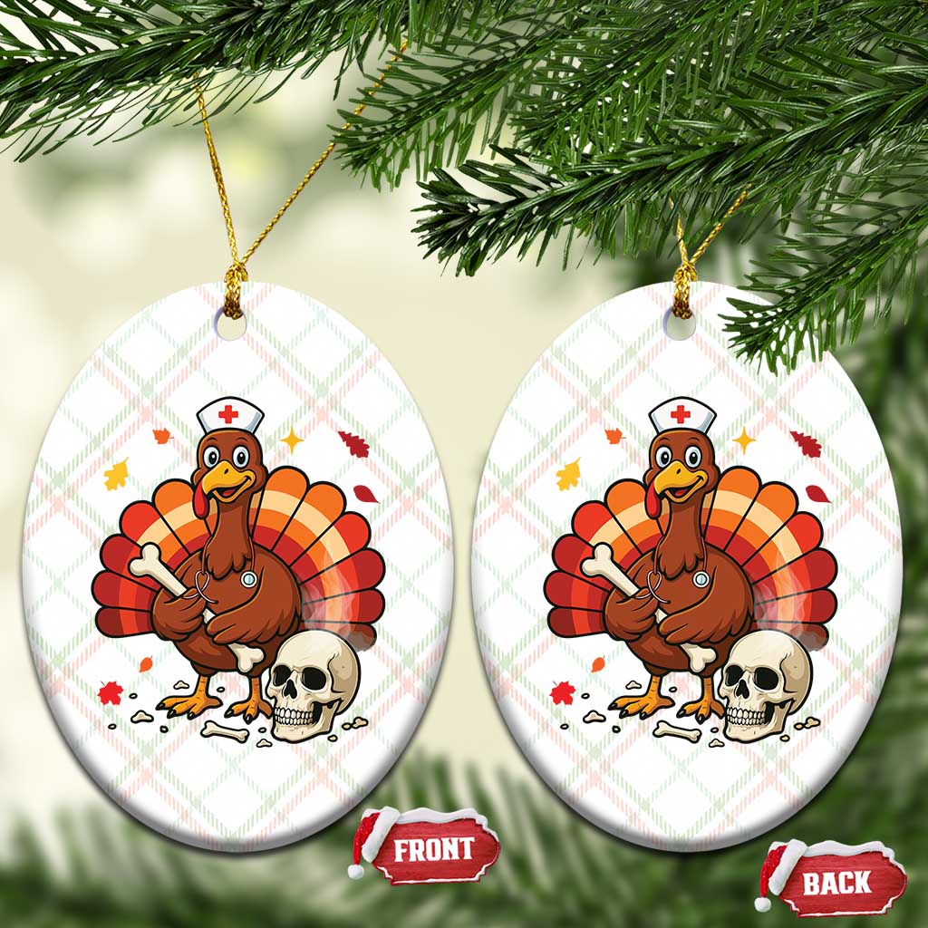 Funny Thanksgiving Nurse Turkey Ceramic Ornament Fall RN TS14 Print Your Wear