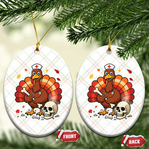 Funny Thanksgiving Nurse Turkey Ceramic Ornament Fall RN TS14 Print Your Wear