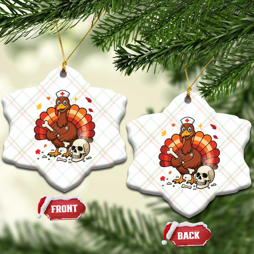 Funny Thanksgiving Nurse Turkey Ceramic Ornament Fall RN TS14 Print Your Wear
