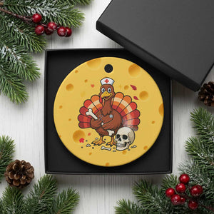 Funny Thanksgiving Nurse Turkey Ceramic Ornament Fall RN TS14 1pc Yellow Cheese Print Your Wear