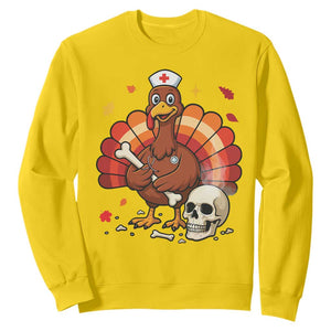 Funny Thanksgiving Nurse Turkey Sweatshirt Fall RN TS14 Daisy Print Your Wear