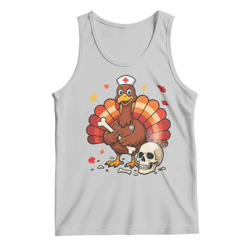 Funny Thanksgiving Nurse Turkey Tank Top Fall RN TS14 Ash Print Your Wear