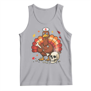 Funny Thanksgiving Nurse Turkey Tank Top Fall RN TS14 Athletic Heather Print Your Wear