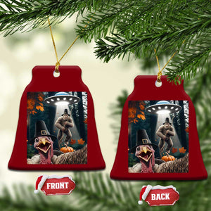 Thanksgiving Funny Bigfoot Turkey Selfie Ceramic Ornament TS14 Print Your Wear