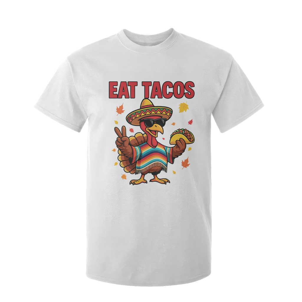 Funny Turkey Thanksgiving T Shirt For Kid Eat Tacos TS14 White Print Your Wear