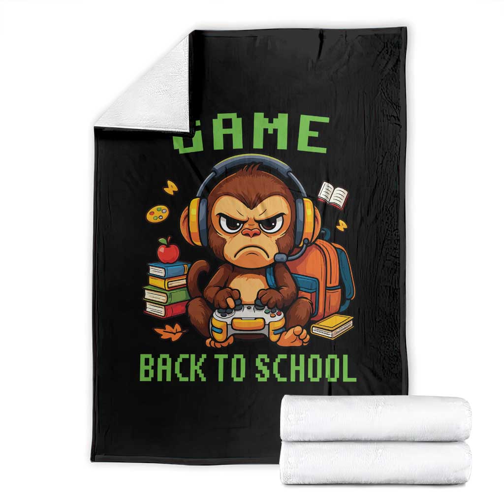 Funny Video Game Throw Blanket Cute Monkey Back To School TS14 Black Print Your Wear