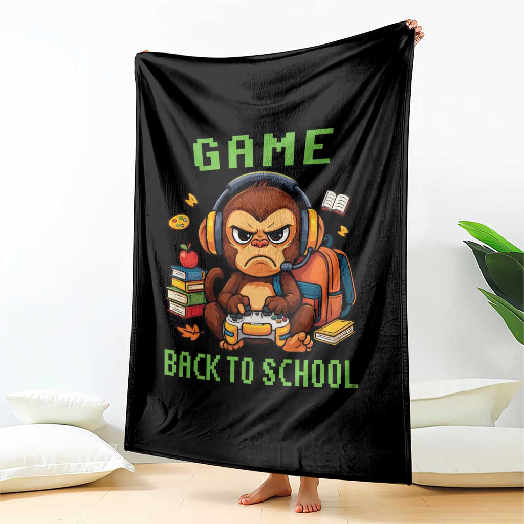 Funny Video Game Throw Blanket Cute Monkey Back To School TS14 Print Your Wear