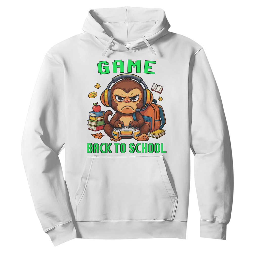 Funny Video Game Hoodie Cute Monkey Back To School TS14 White Print Your Wear