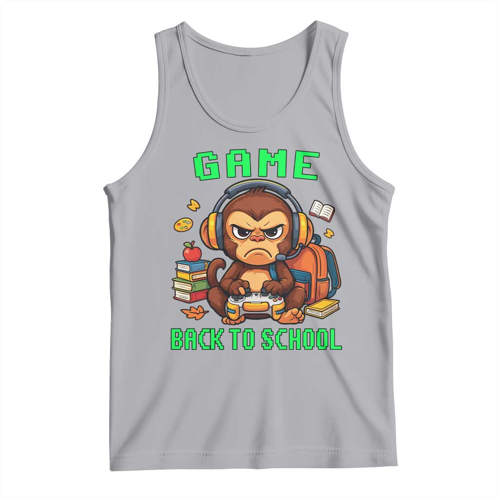 Funny Video Game Tank Top Cute Monkey Back To School TS14 Athletic Heather Print Your Wear