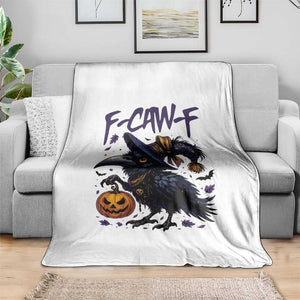 F Caw F Black Crow Halloween Meme Throw Blanket TS14 Print Your Wear