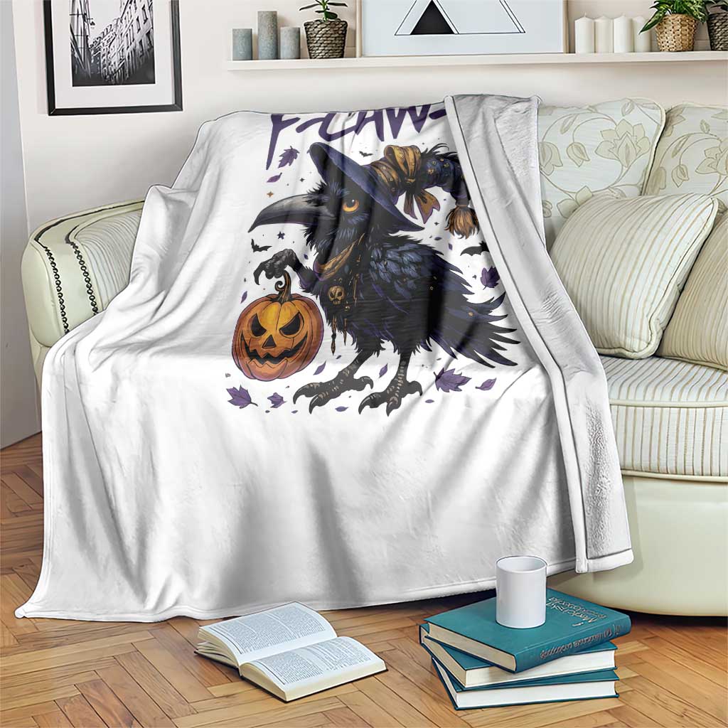 F Caw F Black Crow Halloween Meme Throw Blanket TS14 Print Your Wear