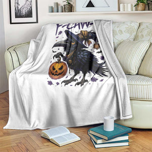 F Caw F Black Crow Halloween Meme Throw Blanket TS14 Print Your Wear