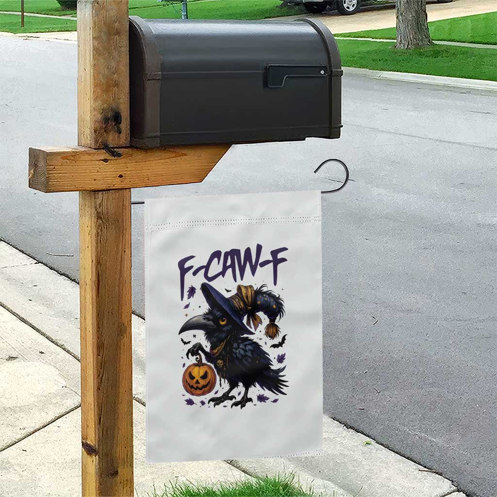 F Caw F Black Crow Halloween Meme Garden Flag TS14 Print Your Wear