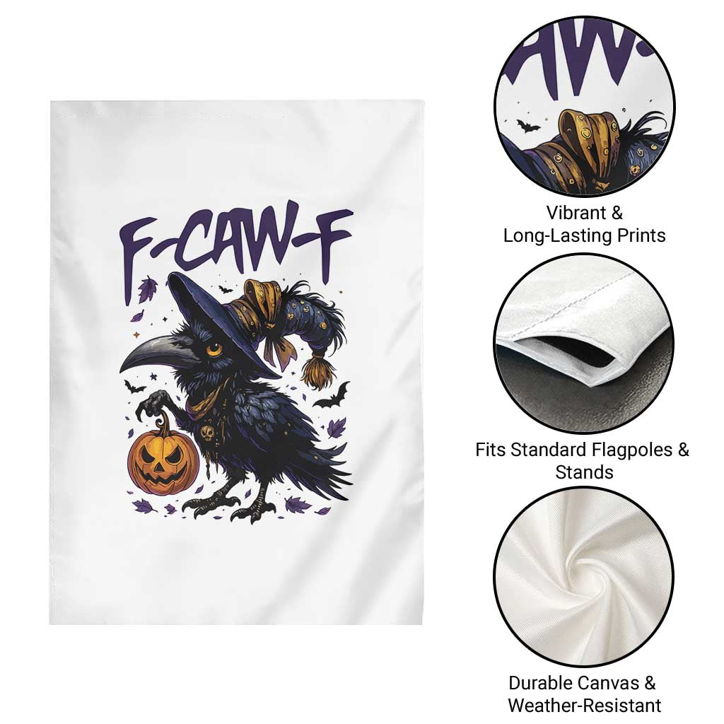 F Caw F Black Crow Halloween Meme Garden Flag TS14 Print Your Wear