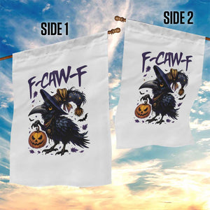 F Caw F Black Crow Halloween Meme Garden Flag TS14 Print Your Wear