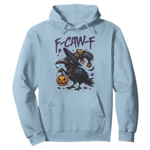 F Caw F Black Crow Halloween Meme Hoodie TS14 Light Blue Print Your Wear