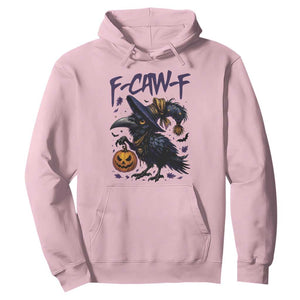F Caw F Black Crow Halloween Meme Hoodie TS14 Light Pink Print Your Wear