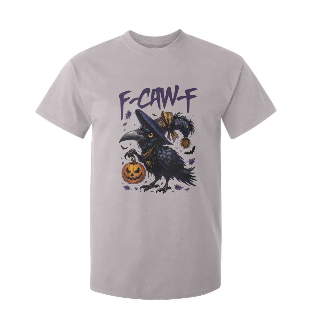 F Caw F Black Crow Halloween Meme T Shirt For Kid TS14 Ice Gray Print Your Wear