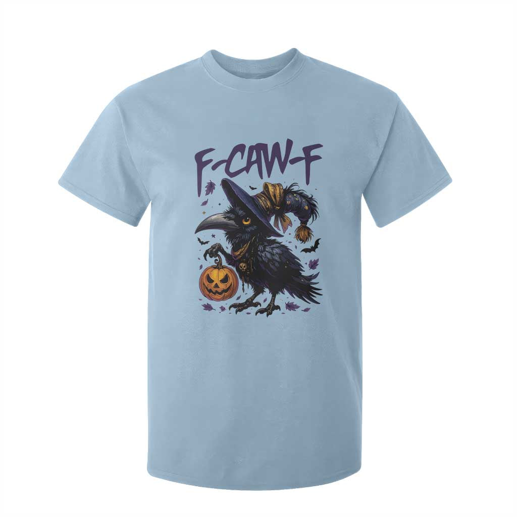 F Caw F Black Crow Halloween Meme T Shirt For Kid TS14 Light Blue Print Your Wear