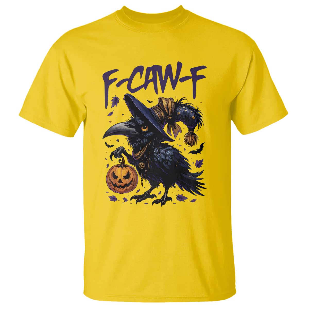 F Caw F Black Crow Halloween Meme T Shirt TS14 Daisy Print Your Wear