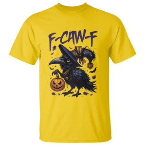 F Caw F Black Crow Halloween Meme T Shirt TS14 Daisy Print Your Wear