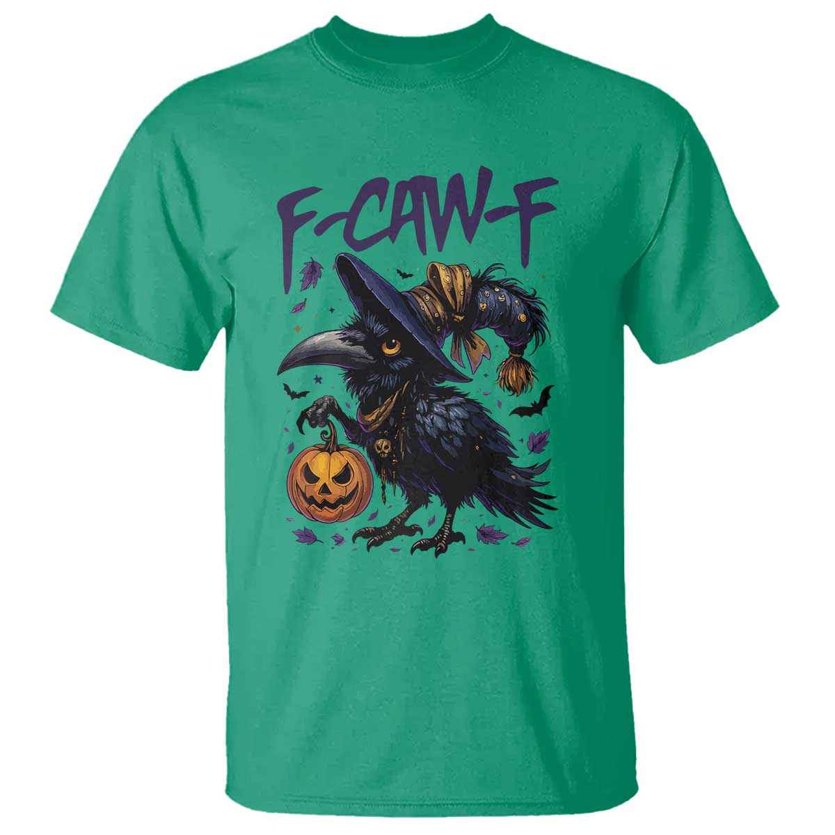 F Caw F Black Crow Halloween Meme T Shirt TS14 Irish Green Print Your Wear