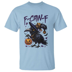 F Caw F Black Crow Halloween Meme T Shirt TS14 Light Blue Print Your Wear