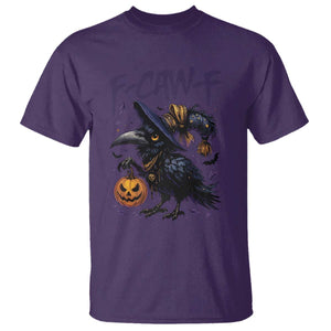 F Caw F Black Crow Halloween Meme T Shirt TS14 Purple Print Your Wear