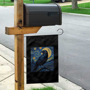 Starry Night Raven Moon Van Gogh Garden Flag TS14 Print Your Wear