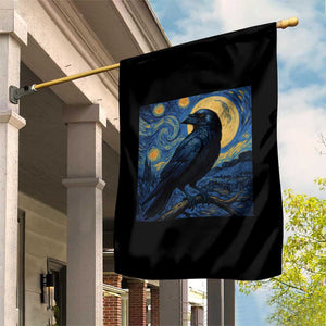 Starry Night Raven Moon Van Gogh Garden Flag TS14 Print Your Wear