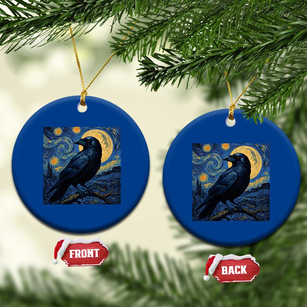 Starry Night Raven Moon Van Gogh Ceramic Ornament TS14 1pc Blue Print Your Wear
