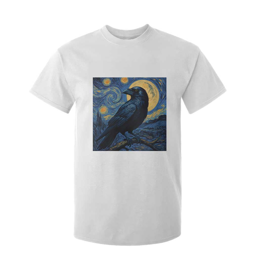 Starry Night Raven Moon Van Gogh T Shirt For Kid TS14 White Print Your Wear