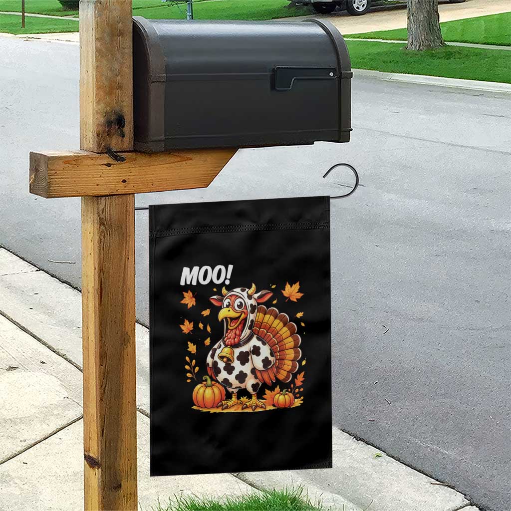 Funny Thanksgiving Garden Flag Turkey Moo TS14 Print Your Wear