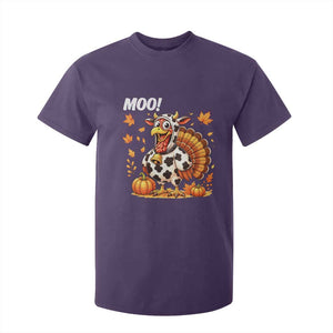 Funny Thanksgiving T Shirt For Kid Turkey Moo TS14 Purple Print Your Wear