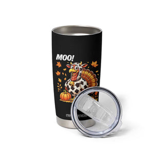 Funny Thanksgiving Tumbler Cup Turkey Moo TS14 Print Your Wear