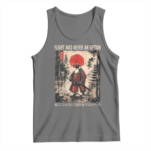 Flight was Never an Option Samurai Penguin Japanese Tank Top Vintage Graphic Ukiyo-e Art Funny TS14 Black Heather Print Your Wear