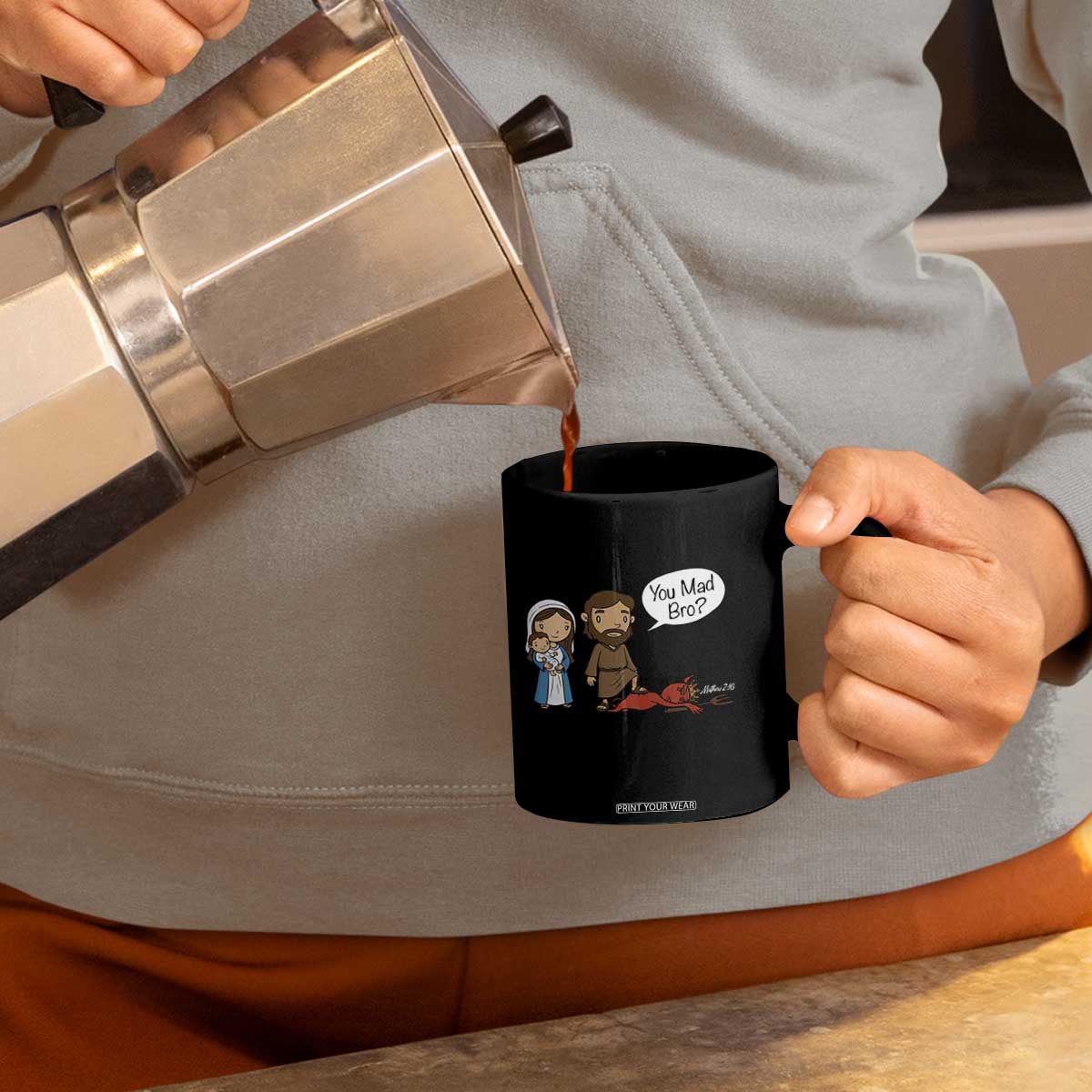 Funny Christian Coffee Mug You Mad Bro Matthew 2:16 TS14 Print Your Wear