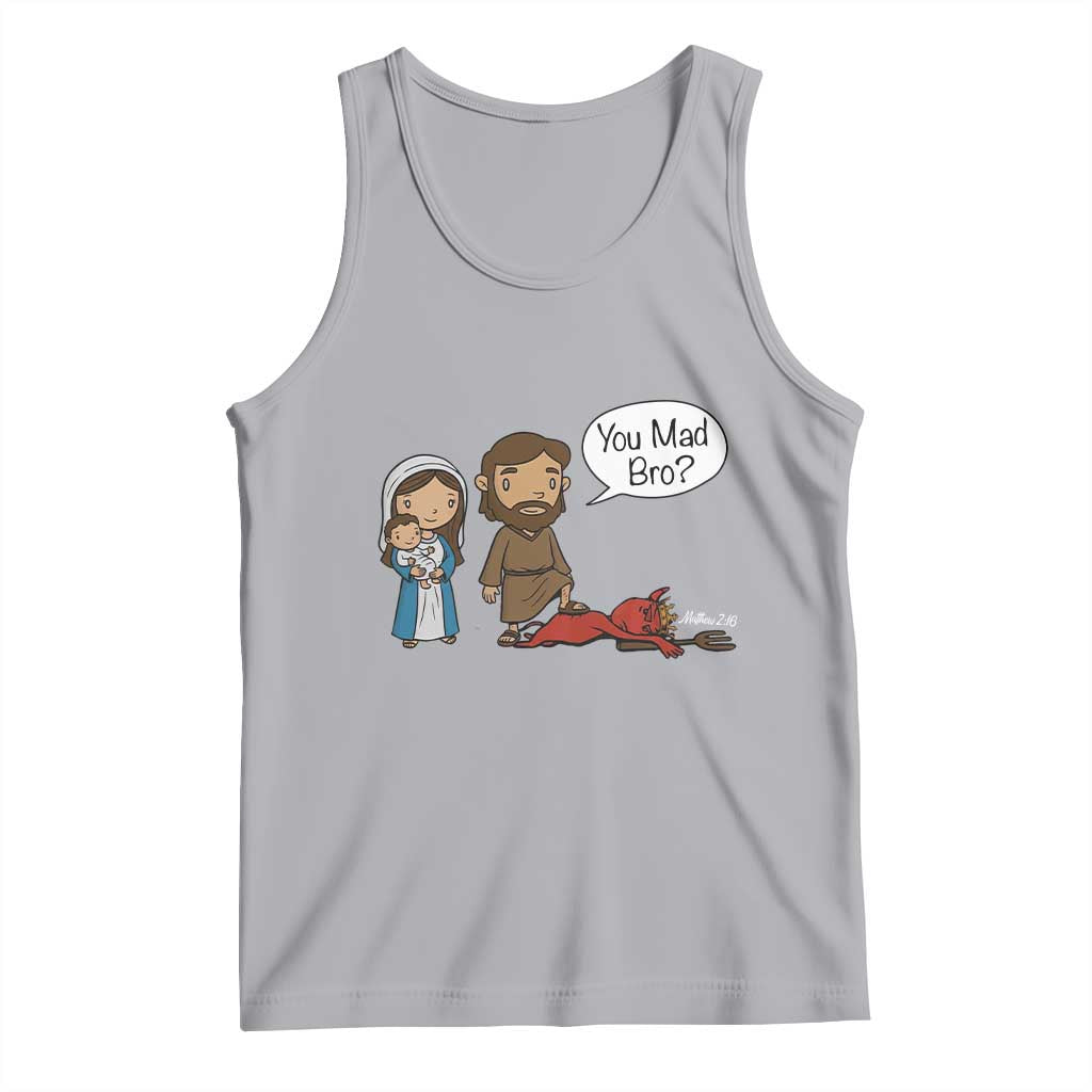 Funny Christian Tank Top You Mad Bro Matthew 2:16 TS14 Athletic Heather Print Your Wear