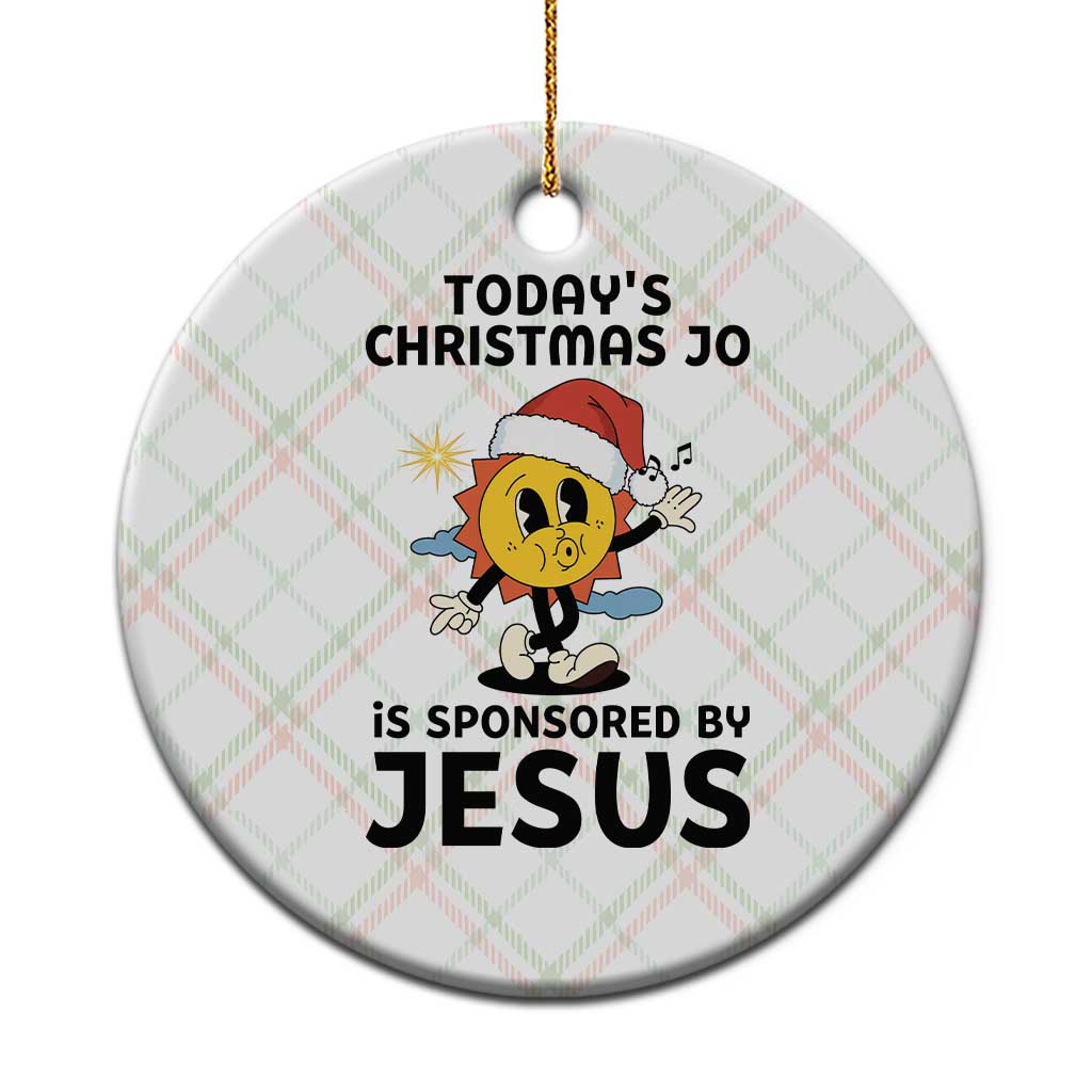 Funny Jesus Christian Xmas Ceramic Ornament Today Is Good Mood Is Sponsored By Jesus TS14 1pc Christmas Plaid Print Your Wear