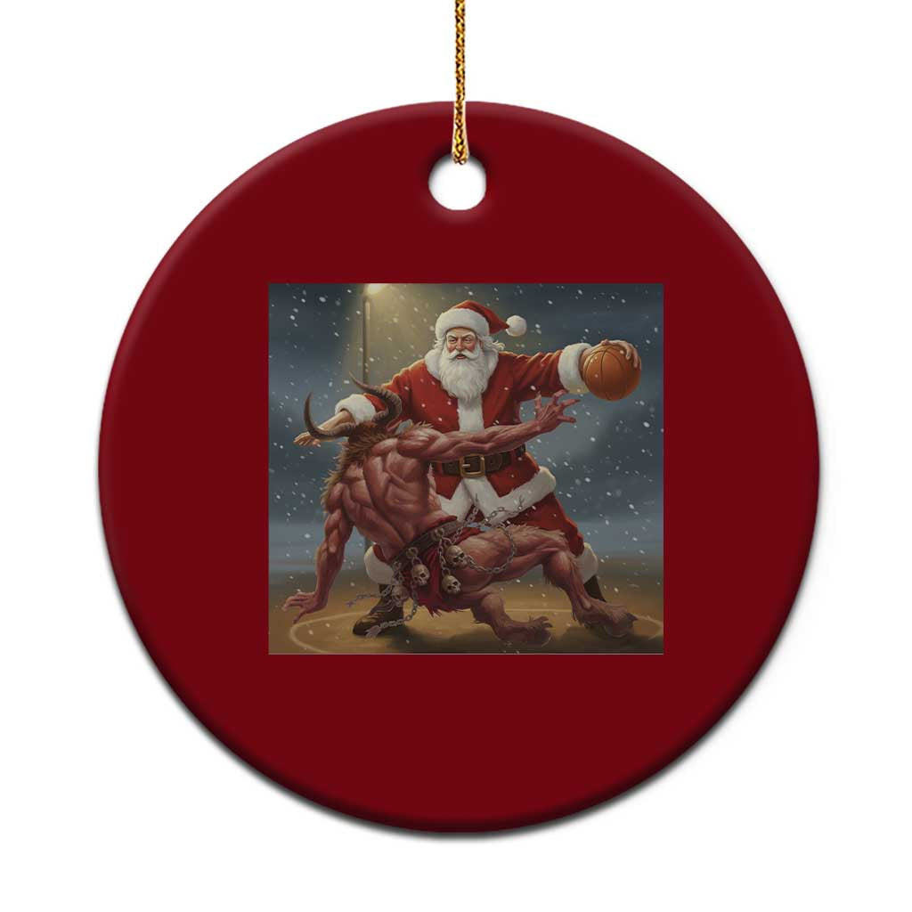 Funny Santa Basketball Ceramic Ornament Satan Xmas Meme TS14 1pc Red Print Your Wear