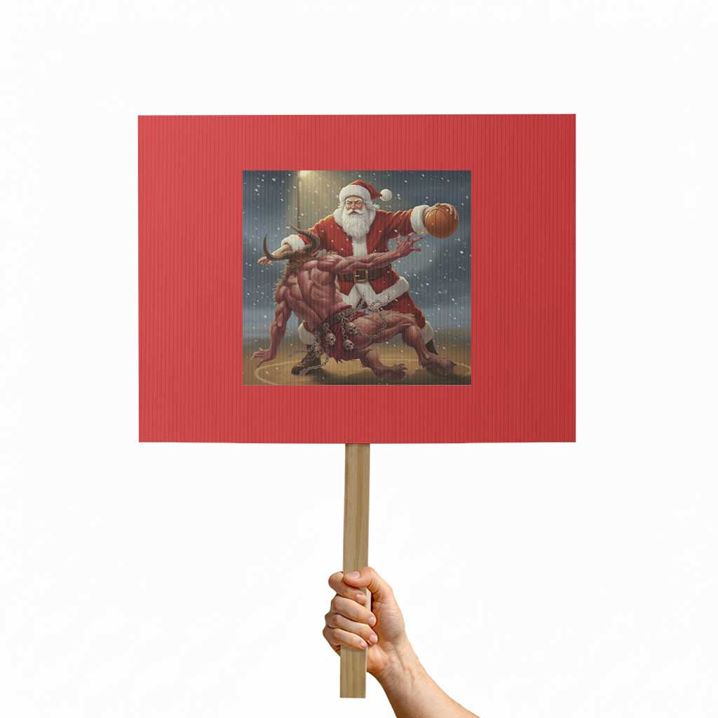 Funny Santa Basketball Protest Sign Satan Christmas Meme TS14 Horizontal 18
